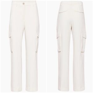 ARITZIA Wilfred Bridger Cargo Effortless Pants Light Birch Cream Size 8 NWOT